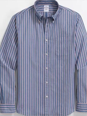 Brooks Brothers Friday Shirt Poplin Stripe